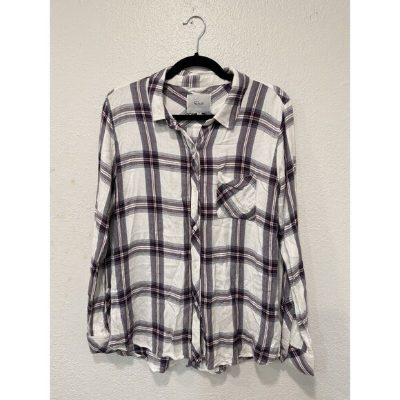 Rails Tops - Rails Hunter Plaid Long Sleeve Button Down Top White Red Navy Medium Super Soft